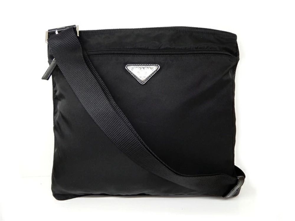 Prada Hobo Bag Calfskin Black